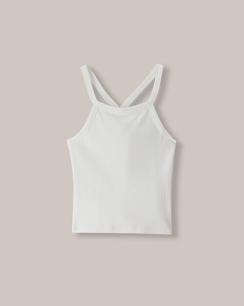 Tank Top De Rib Blanca